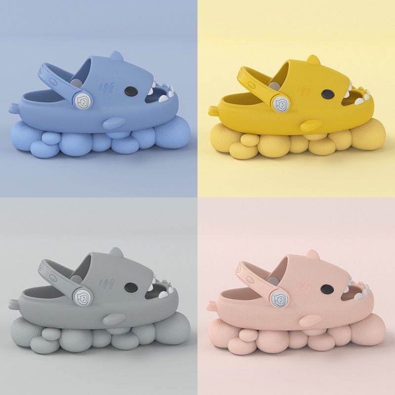 Kids Summer Shark Sandals - Blacinshop