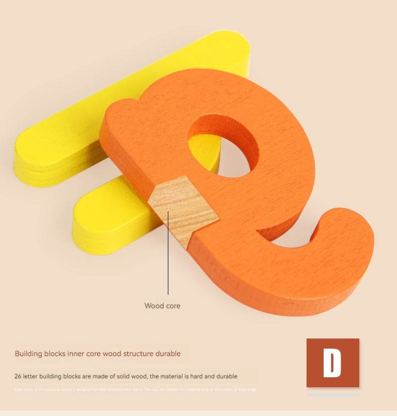Kids Spelling Game with Wooden Letters - Blacinshop