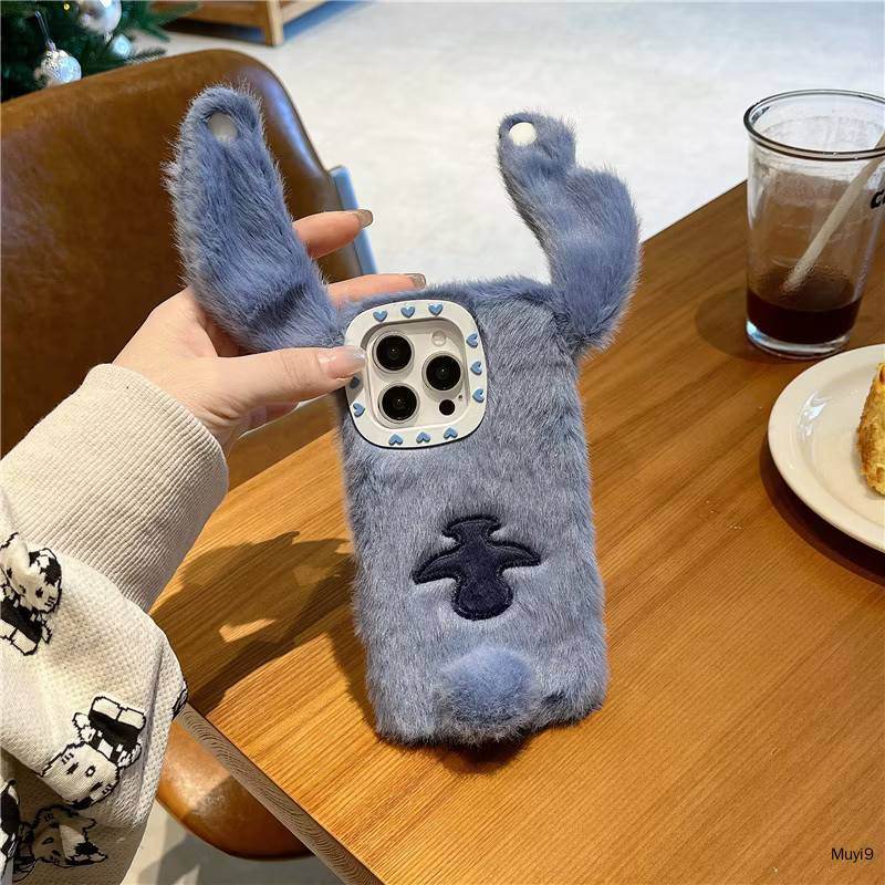 Plush Hand Ear Apple Phone Case - Blacinshop