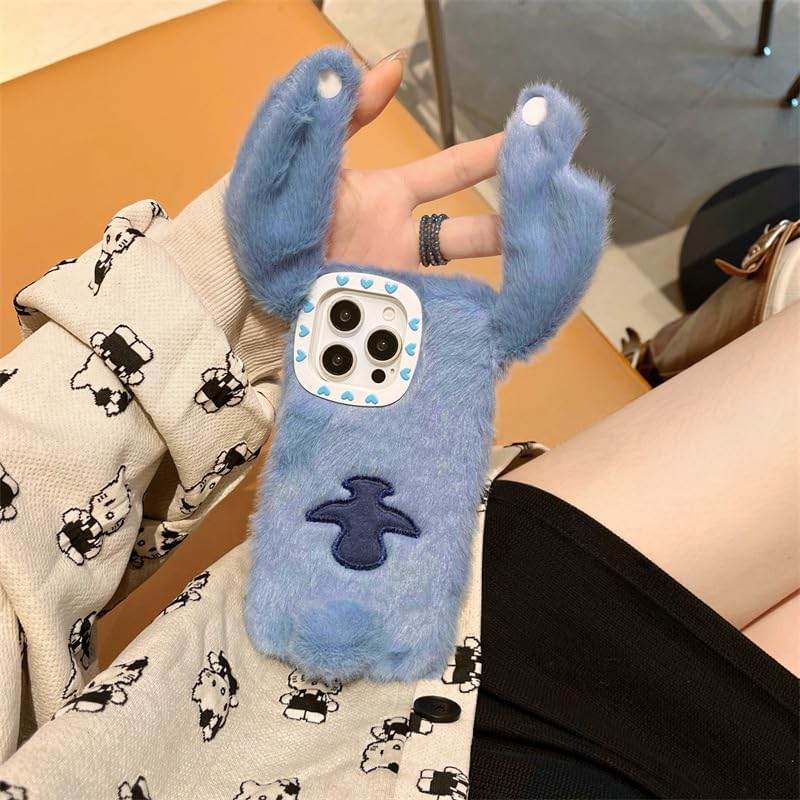 Plush Hand Ear Apple Phone Case - Blacinshop