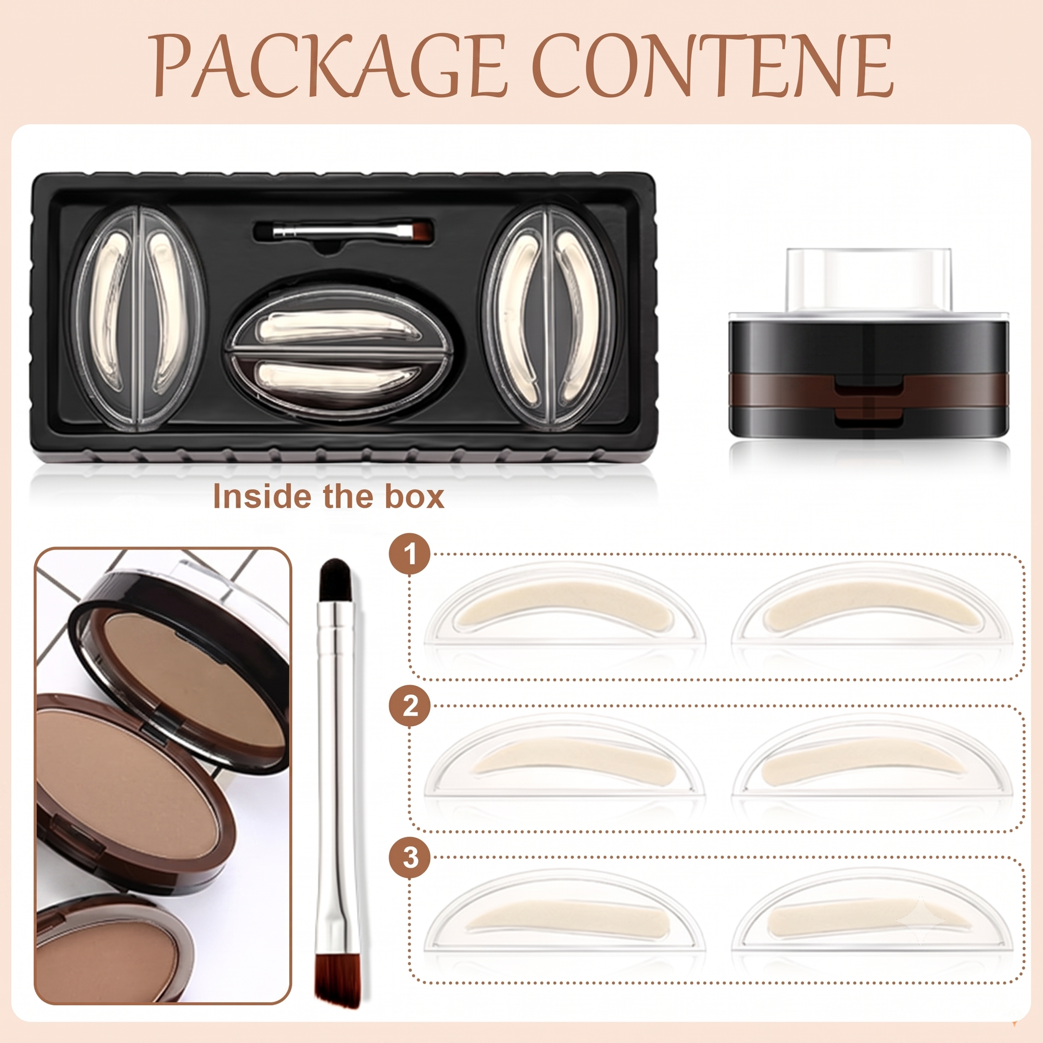 Blacin Eyebrow Stamp Kit – Waterproof & Natural Finish