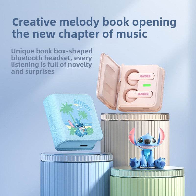 Book-style cute Bluetooth Headset - Blacinshop