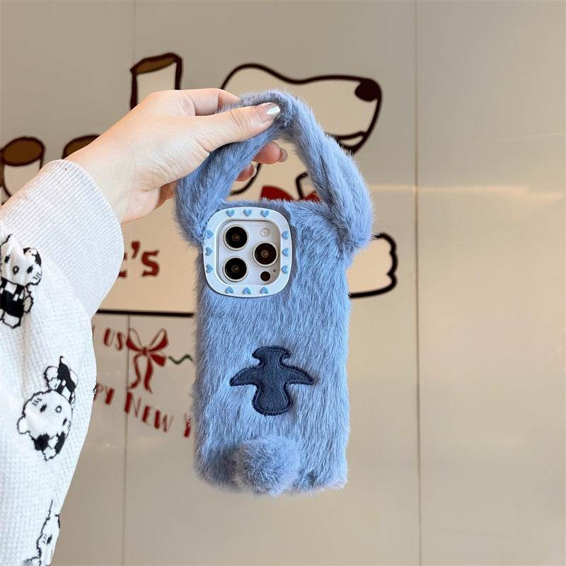 Plush Hand Ear Apple Phone Case - Blacinshop