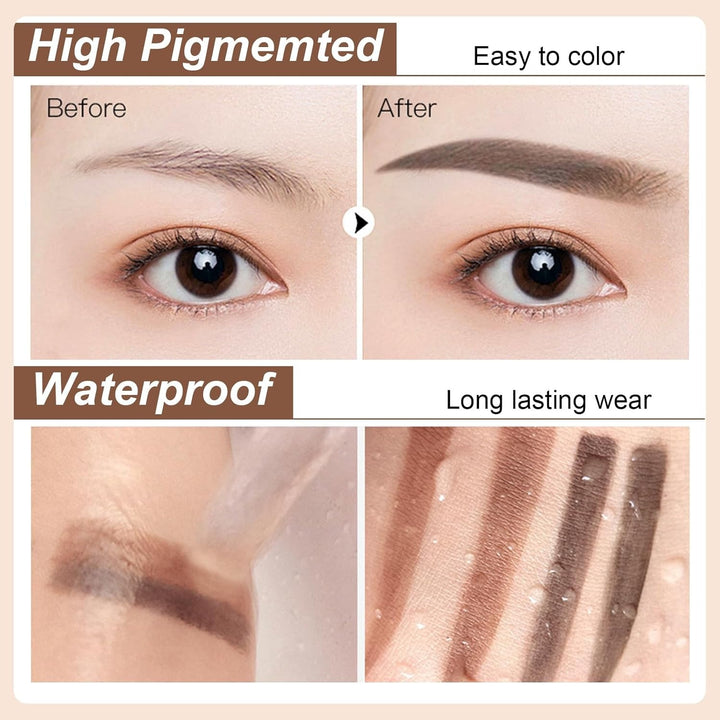 Bright Brown and Dark Gray dual shades custom brow color mixing