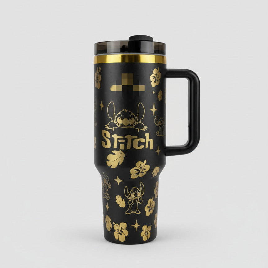 40oz Stainless Steel Tumbler with Handle - Insulated Travel Cup