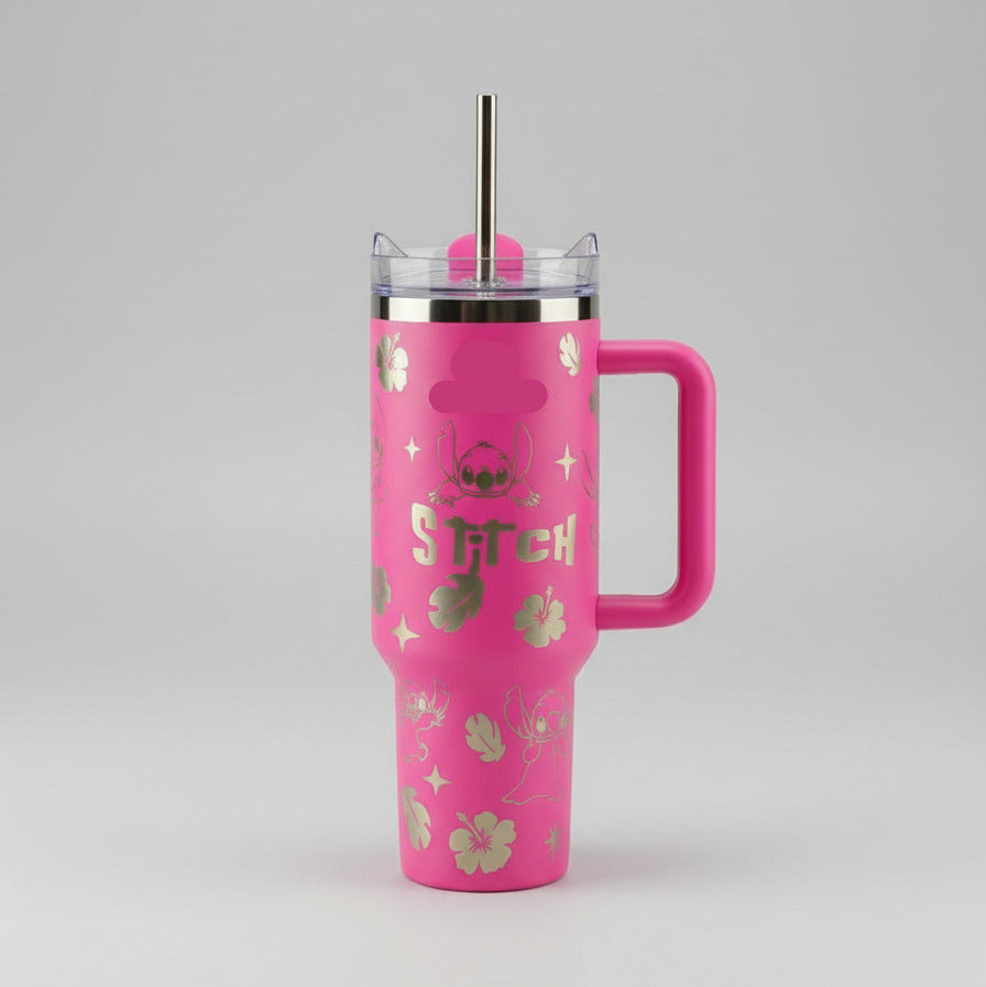 40oz Stainless Steel Tumbler with Handle - Insulated Travel Cup