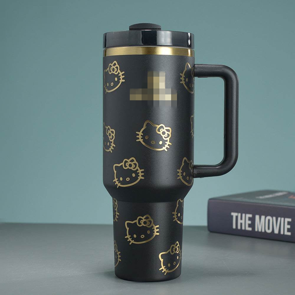 40oz Stainless Steel Tumbler with Handle - Insulated Travel Cup