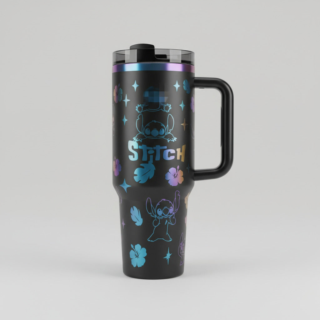 40oz Stainless Steel Tumbler with Handle - Insulated Travel Cup