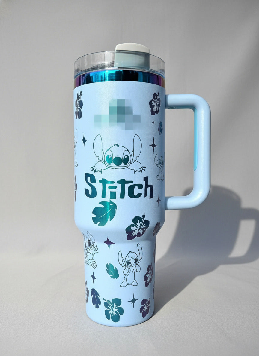 40oz Stainless Steel Tumbler with Handle - Insulated Travel Cup